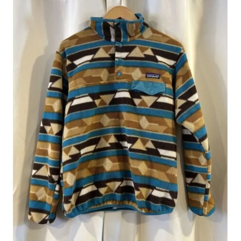 Patagonia Synchilla RARE Snap-T Fleece Aztec Tribal Southwestern Printed Small - Picture 4 of 7